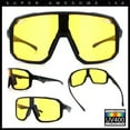 thumbnail image 2 of Xloop Mens HD Night Driving Lens Oversized Shield Sport Plastic Sunglasses [Matte Black], 2 of 7