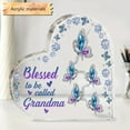 thumbnail image 4 of Blessed to be Called Grandma" Acrylic Plaque with Blue Purple Gemstones Elegant Butterfly Design Perfect Gift for Grandmothers from Grands Ideal Mother's Day Home Decor Grandma Gifts, 4 of 7