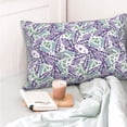 thumbnail image 4 of Pofeuu Lavender Flowers Print Polyester Microfiber Plush Pillowcases, Super Soft and Cozy Pillow Case Covers with Envelop Closure（Pillow core not included）-16"x24", 4 of 6
