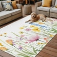 thumbnail image 2 of Fsddascl Verdant Flower Patterns Outdoor Rug for Patio/Deck/Porch, Non-Slip Large Area Rug 5 x 8 Ft, Farmhouse Botanical Indoor Outdoor Rugs Washable Area Rugs, Reversible Camping Rug Carpet Runner, 2 of 5