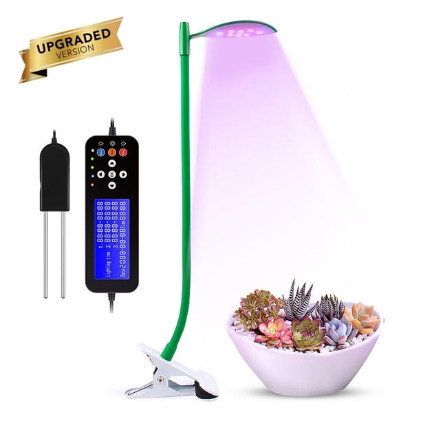 Luz De Planta Lámpara De Luz Roja Y Azul Con Forma De Licencia Regulable Regulable Con Cuello De Cisne Flexible Y Sensor De Humedad Scienceny HA016867-00