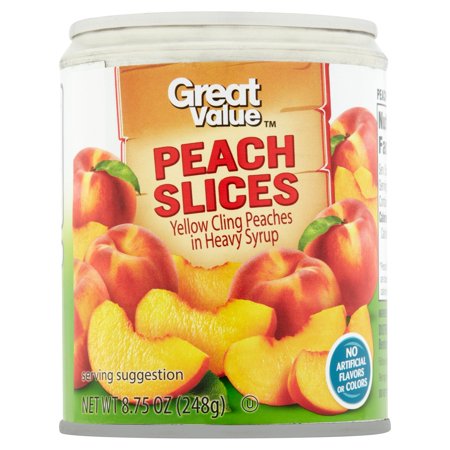 Wal - mart Stores, Inc. Great Value Peach Slices 8.75 Oz