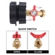 thumbnail image 5 of Adaptador de tanque IBC Uxcell de 275-330 galones, accesorio de rosca fina de 1/2" x 3/4" GHT, válvula de manguera de latón, grifo de 2", 5 of 7