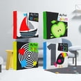thumbnail image 1 of OUSITAID Soft Baby Cloth Book Infant Educational Black White Cognize Cloth Book Toy, 1 of 6