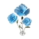 thumbnail image 3 of Flores gigantes para decoración de bodas, flores artificiales grandes con base de pie. Azul, 3 of 9