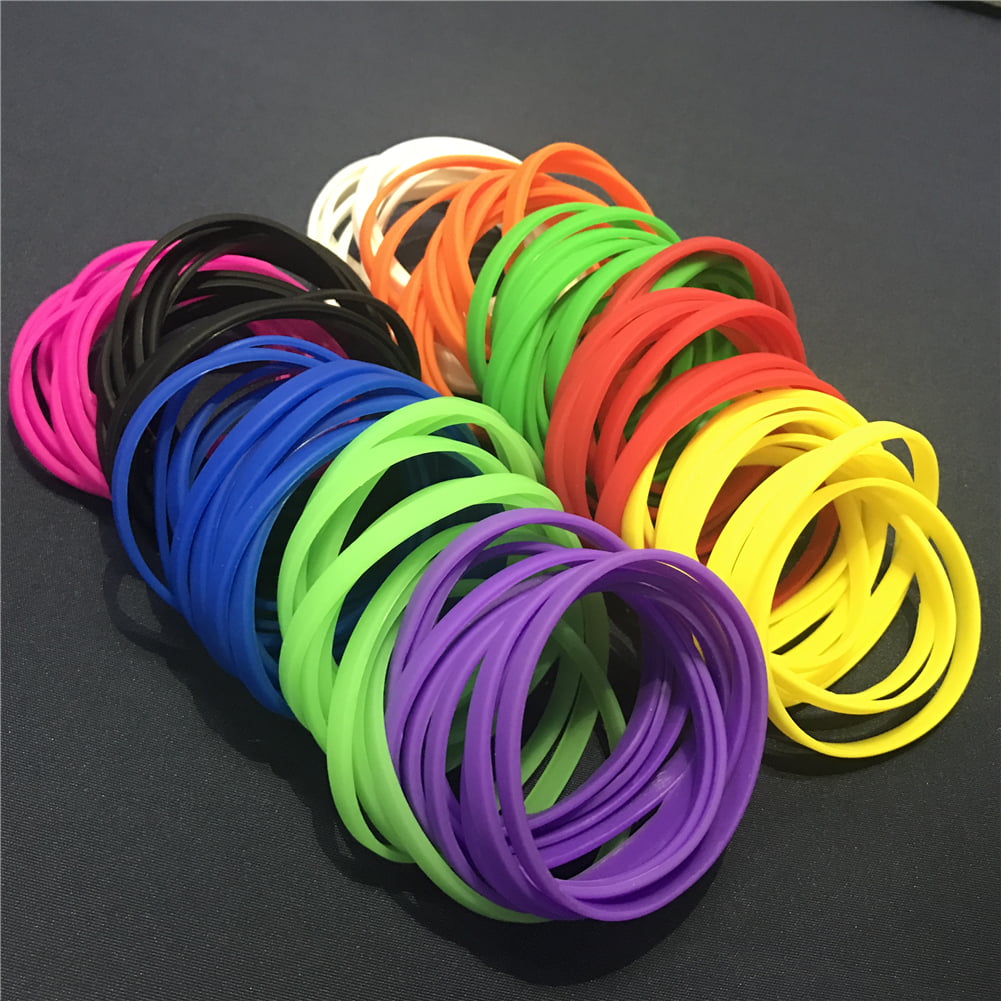 Silicone Rubber Elastic Bands Silicone Thin Bracelets Round - Temu