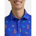 thumbnail image 4 of Birdie Bound Men's & Big Men's Novelty Print Golf Polo, Sizes S-5XL, 4 of 5