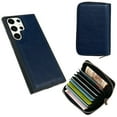 thumbnail image 5 of Compatible with Samsung Galaxy S24 Ultra Wallet Case Card Holder, PU Leather Phone Case Women Men Protective Cover Wrist Strap Zipper Credit Card Slots For Samsung Galaxy S24 Ultra, Blue, 5 of 9