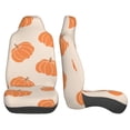 thumbnail image 4 of XMXT 2Pcs Car Seat Cover Decor Protector, Halloween Pumpkin Seamless Print Front Seat Covers for Cars SUVs, Universal Fit, 4 of 9