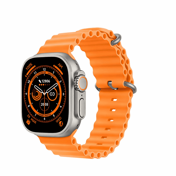 Smartwatch Genérico T800 Ultra Deportivo Naranja Bluetooth con Llamadas