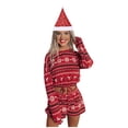thumbnail image 6 of Gcvizuso Christmas Hats, Santa Hat, Red Plaid Christmas Hat Thick Golden Snowflake Hat Christmas Decoration Hat, 6 of 6