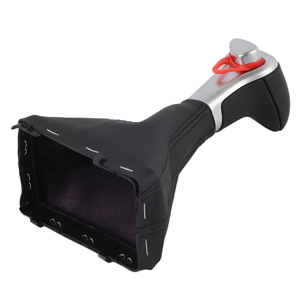 Jadeshay Pomo De Palanca De Cambios Y Kit De Funda De Polaina, Perilla De Palanca De Cambios Maunal, Cubierta Antipolvo, Cubierta De Polaina De Engranaje, Cuero Negro para A5 A4L Q5 B8 B8PA