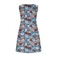 thumbnail image 2 of Pejock Summer Dresses for Women Beach Floral Tshirt Sundress Sleeveless Pockets Casual Loose Tank Dress Blue B XL (US Size: 10), 2 of 3