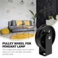 thumbnail image 3 of SHISUYAN Roue à Poulie Noire DIY Décorative Vintage Roue Noire pour Applique Murale, 3 of 6