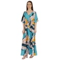 thumbnail image 3 of Inkmeso Robe à Manches Kimono Courtes Imprimée à Col en V pour Femmes, Robe Maxi Longue Décontractée d'Été, 3 of 7