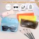 thumbnail image 4 of Funda para gafas de sol Uxcell, organizador de bolsa de gafas transparente, funda protectora de plástico claro para gafas de sol y gafas - 2 piezas (multicolor), 4 of 6