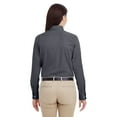 thumbnail image 3 of Harriton Ladies' Foundation 100% Cotton Long-Sleeve Twill Shirt with&nbsp;Teflonâ„¢ - M581W, 3 of 4