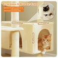 thumbnail image 6 of PEQULTI 81"Extra Large Cat Tree for Indoor Cat Tall Cat Tower with 7 scracthing posts Beige, 6 of 7