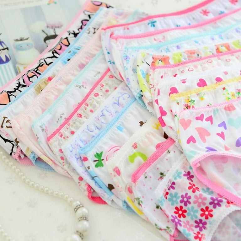URMAGIC Girls' Cotton Brief Breathable Toddler Panties Kids Assorted  Underwears 6 Pack 0-1 Years