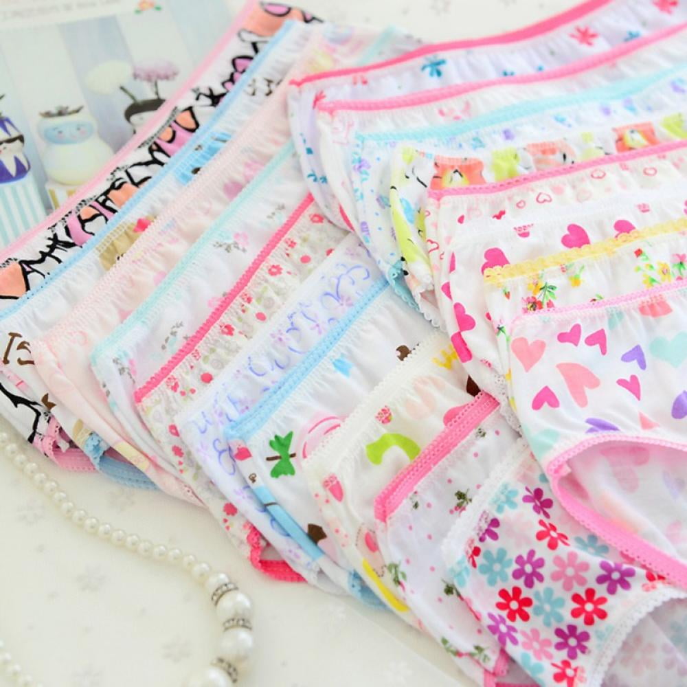 Baby Girls' 6 Pack Cotton Training Pants Toddler Potty Training Underwear for Girls 0-12Y