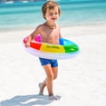 thumbnail image 2 of Círculo inflable de natación para piscina, estampado de arcoíris, PVC, 0,35 mm, 2 of 5