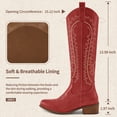 thumbnail image 3 of Ecetana Women's Cowboy Boots Embroidered Western Cowgirl Boots Chunky Heels, 3 of 6