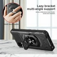 thumbnail image 3 of Compatible for TCL A3 Case / TCL A30 Case / TCL ION Z Case w/Tempered Glass Screen Protector [Military Grade] Ring Car Mount Kickstand Shockproof Hard Phone Case - Black, 3 of 7