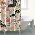 thumbnail image 4 of Dachshund and Flower Shower Curtain 72"x72" ,Bathroom Decorative Shower Curtains Set with 12 Hooks,Modern Waterproof Washable Shower Curtain, 4 of 6