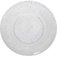 thumbnail image 2 of 60 Pcs Glitter infused disposable SIlver Plastic Plates set featuring sleek design | Elegant disposable plates for any occasion | Perfect for Wedding Graduation & Party! | 30 x 8 in.& 30 x 10.25 in.…, 2 of 6