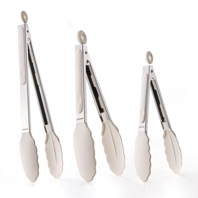 Pinzas CAROTE de acero inoxidable con silicona antirayaduras 7"+9"+12"