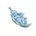 thumbnail image 1 of Bébé Couché dans la Statue de Feuille, 1 of 1
