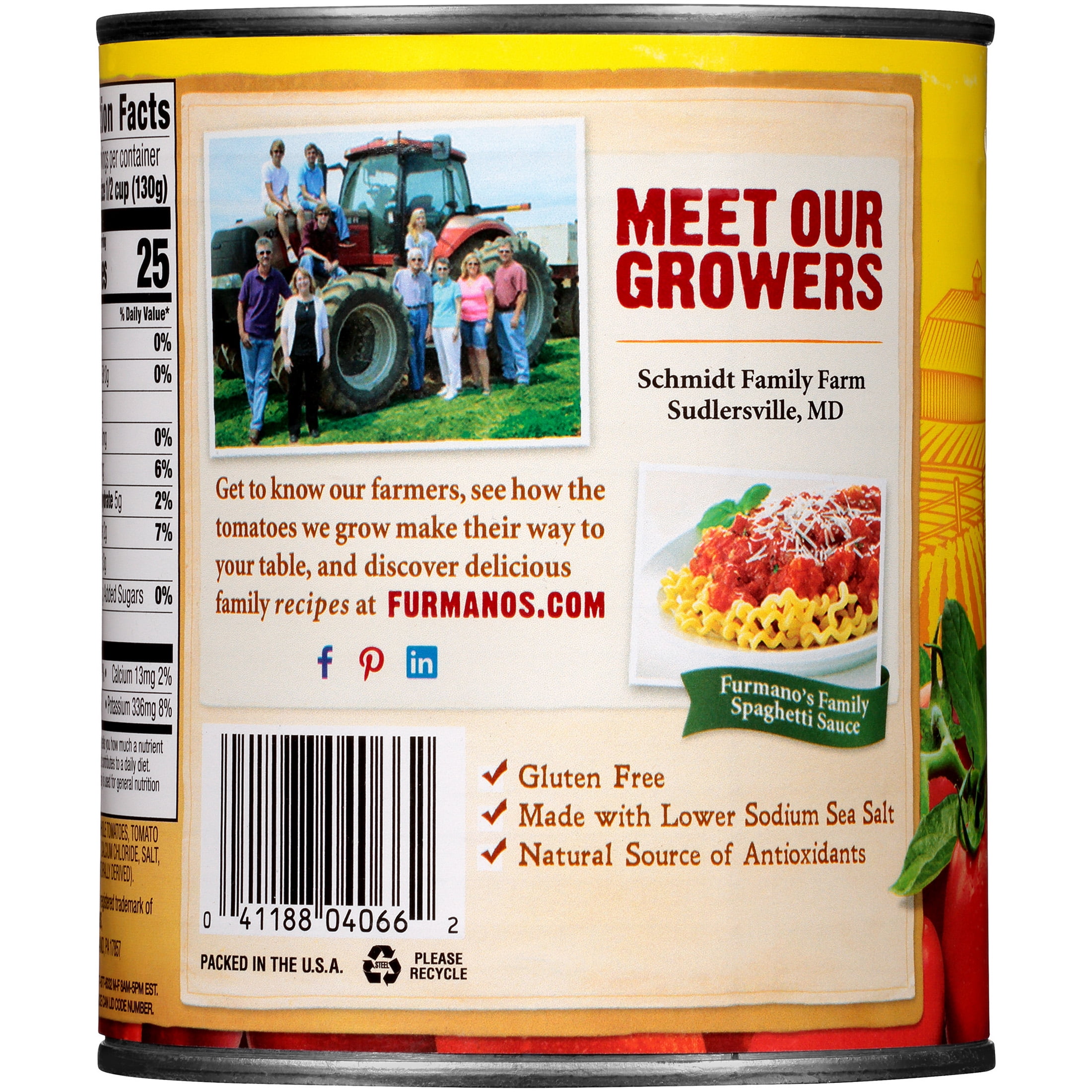(6 pack) Furmano's Whole Peeled Tomatoes, 28oz, Can