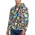 thumbnail image 3 of Fotbe Men's Hoodie with Colored Glass Pattern - Kangaroo Pocket Pullover Hooded Sweatshirt, Perfect for Daily Wear, Travel, and Home-X-Large, 3 of 7