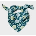 thumbnail image 3 of Bimba Blue Leaves & Flower Floral Pure Silk Printed Scarf Dupatta Head Neck Wrap Bandanas For Women 40 x 80 Inches, 3 of 6