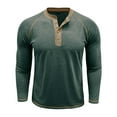 thumbnail image 2 of Maplenight Henley Shirts for Men Long Sleeve Button Pullover Tops Fall Winter Loose Casual Comfy Work Business Mens Shirts with Pocket, 2 of 6