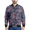 thumbnail image 3 of Chaqueta con estampado 3D de retazos bohemios para hombre, sudaderas con estampado floral étnico, tops de manga larga, abrigos con cremallera para primavera y otoño, 3 of 5