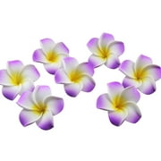 100pcs 6CM Plumeria Hawaiian Frangipani Flower For Wedding Party Decoration (Purple)