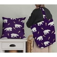 thumbnail image 5 of Soimoi Purple Cotton Cambric Fabric Falling Star & Polar Bear Animal Print Fabric by Yard 56 Inch Wide, 5 of 5