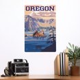 thumbnail image 2 of Oregon, Crater Lake (12x18 Aluminum Art, Indoor Outdoor Metal Sign Decor), 2 of 5