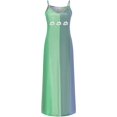 thumbnail image 3 of LAICAIW Robe d'Été Teinture sur Nœuds Florale Col en V Aguichant Sans Manches Femme Longue Mode Ample Maxi Robes Plage Fête Robe d'Été, 3 of 4