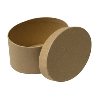 Bulk Buy of 24 Paper Mache Oval Shaped 3-1/2 Boxes with Lids