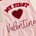 thumbnail image 6 of CAICJ98 My First Valentines Mom Day Baby Girl Outfit Heart Bubble Romper Cutest Little Valentines Newborn Overalls (3-6 Months,Pink), 6 of 7