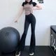 thumbnail image 2 of Leggings de Yoga micro-acampanados pantalones push up de cadera casual slim fit mujeres bailando cintura alta pantalones deportivos elásticos ropa de entrenamiento, 2 of 4