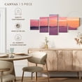 thumbnail image 4 of Elephant Stock Pink Sunrise Wall Art - Horizontal Multi Panel Canvas - Living Room Wall Decor - Nature Multi Panel - Pink And Blue Decor - 29" x 12", 4 of 4
