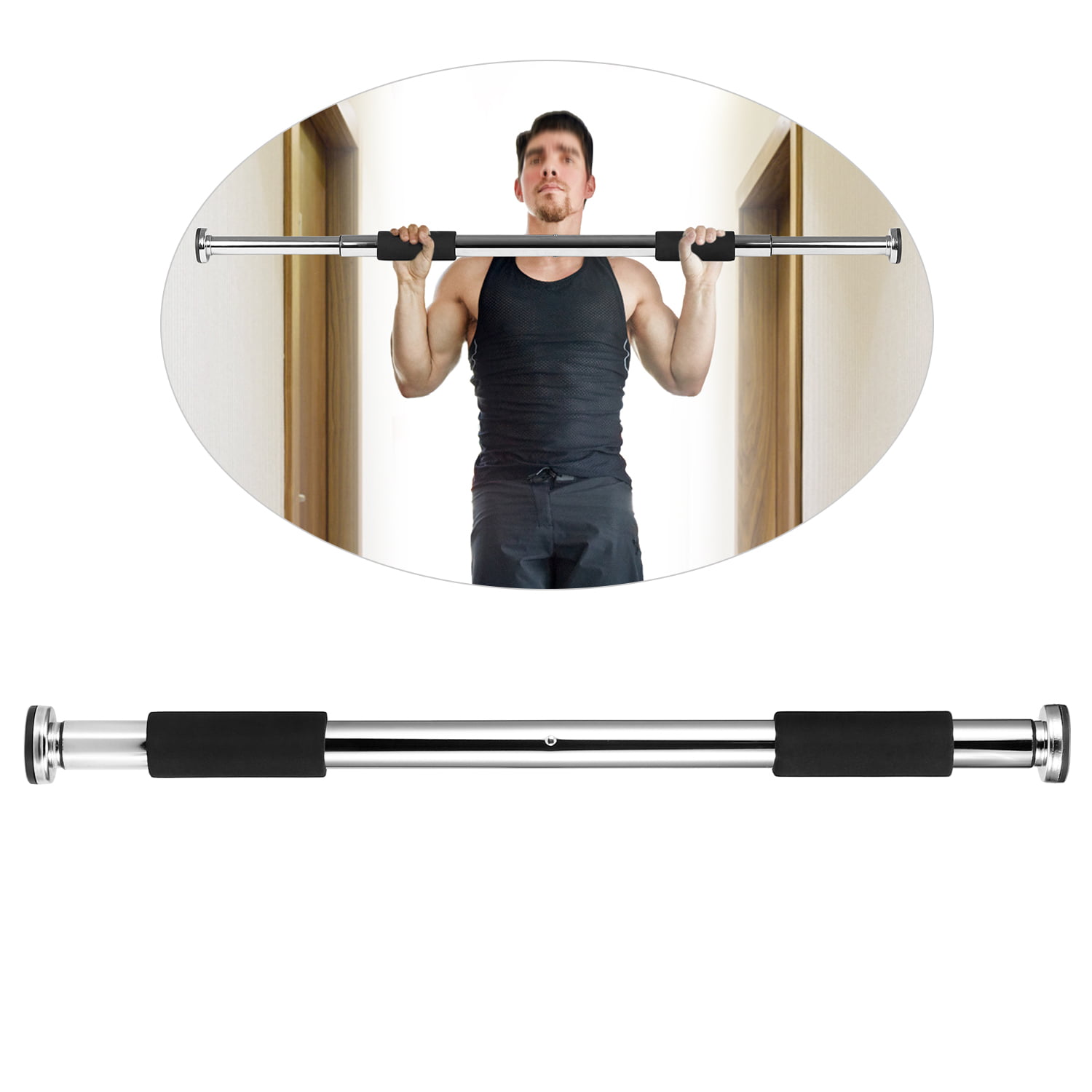 US Chin Pull Up Bar Home Fitness Body Training Equipment Workout Door Gym  A+ 