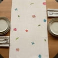 thumbnail image 5 of Table Runners 72 Inches Long Dress Scarves, Hello Spring Farmhouse Kitchen/Dining Table Runner, Coffee Tablerunners, Pastoral Purple Bottle Floral Rustic Burlap 18x72 Inch, 5 of 9