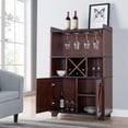 thumbnail image 2 of 24/7 Shop At Home Drvo Multi-Storage Buffet Sideboard Credenza, Vintage Walnut, 2 of 5