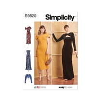 Simplicity Sewing Pattern 2694 - Misses Dresses, Project Runway Inspired, Size D5 (4-6-8-10-12) With Croquis Kit
