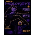 thumbnail image 2 of Men's Marvel Hawkeye Barton and Bishop Bullseye Everytime  Graphic Tee Black Large, 2 of 5