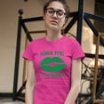thumbnail image 3 of Tee Hunt Kiss Me I'm Irish Funny Women's T-Shirt Novelty T-Shrit St. Patrick's Day Shamrock Tee, Pink, X-Large, 3 of 5